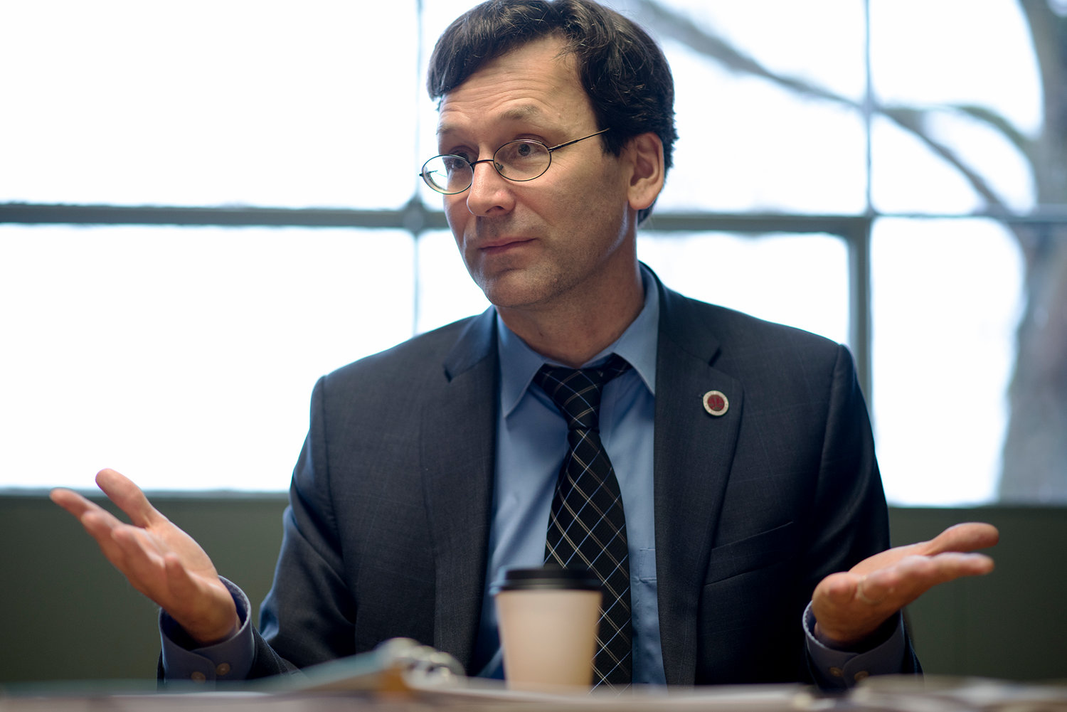 Washington State Attorney General Bob Ferguson speaks to The Chronicle Editorial Board in Centralia in this January 2016 file photo. 
