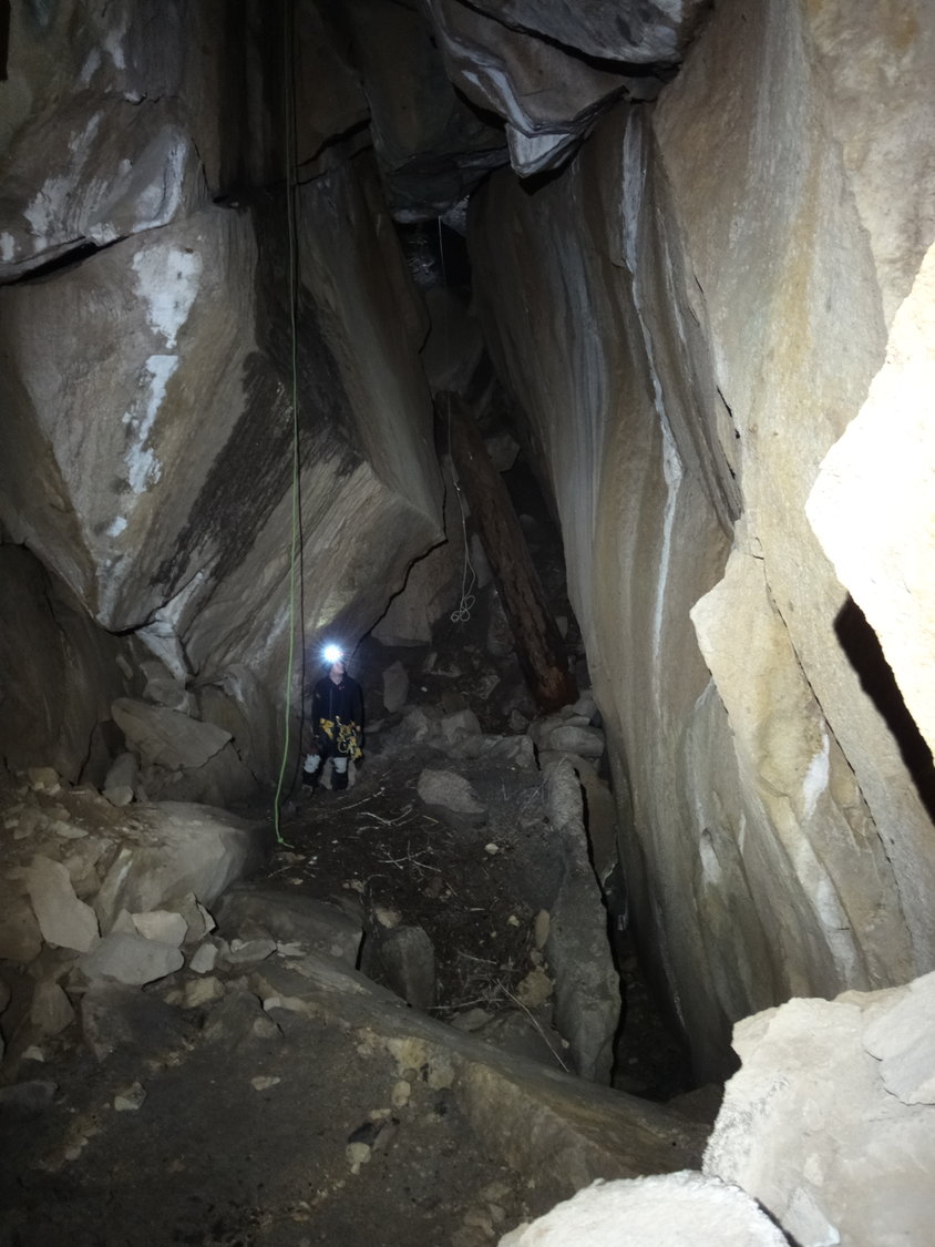 The larger of the two Wolff’s caves were relatively large and allowed space for walking around, exploring and seeing wildlife. Cave crickets, rough-skinned newts and bats call this part of the system home. The lower you get underground, the less life there is. 