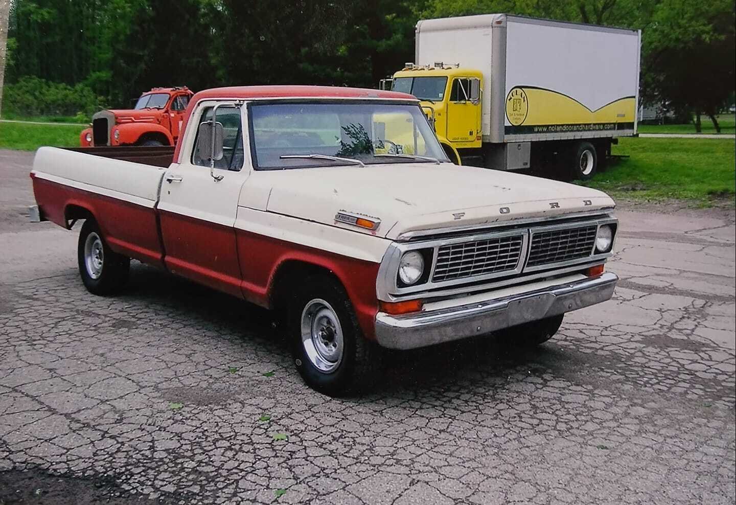 Rob Aichele did a lot of restoration on the F-100 Ford, including giving it a new paint job. This is the truck before Aichele received it in November of 2020.
