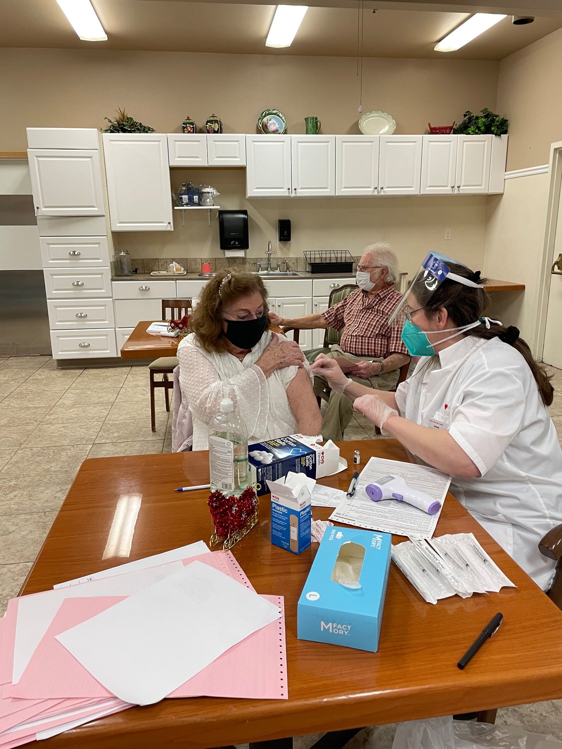The vaccination process at Woodland Care Center allowed all staff and residents to receive both doses of the Pfizer vaccine.