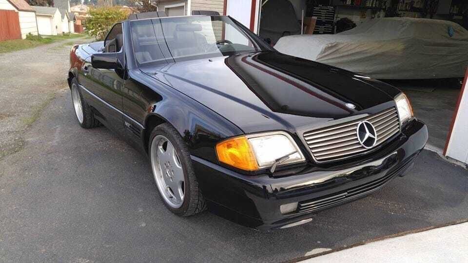 Tracy Doriot shared his 1993 Mercedes 600SL with a V-12 engine. The 6.0 Liter V-12 engine gets about 390 Horsepower.