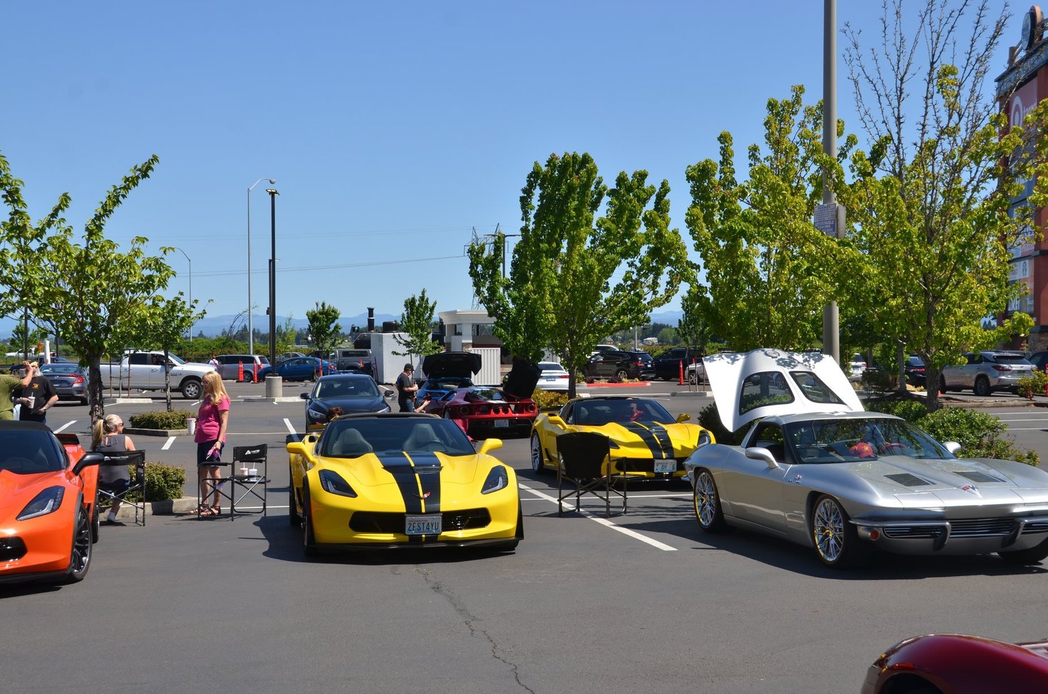 More than 20 members of the NW Corvette Association car club went down to In-N-Out Burger for a “social distance drive” last year.