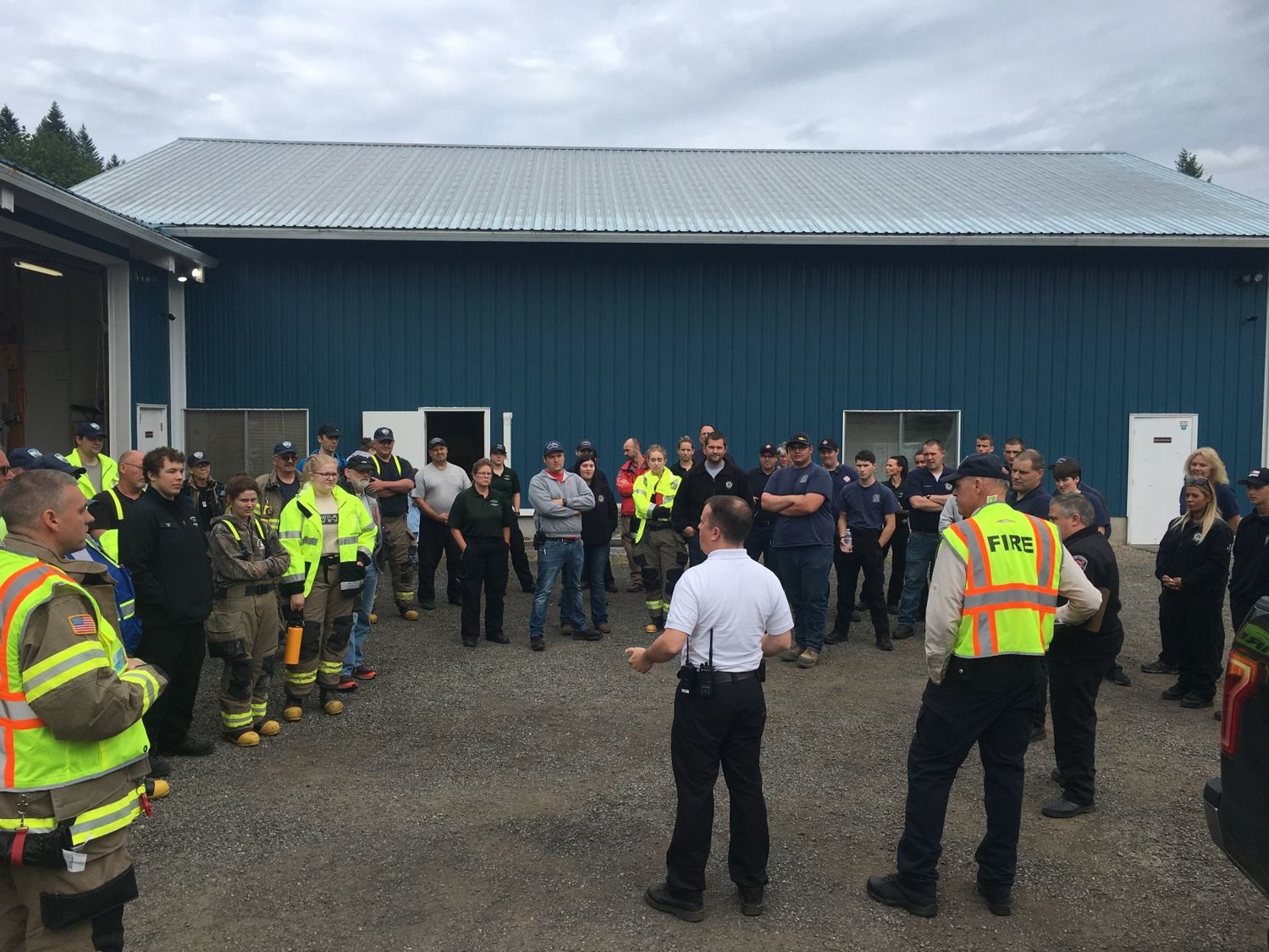 North Country EMS Chief Shaun Ford briefs participants on a mass casualty drill the agency and other public safety districts took part in 2019.