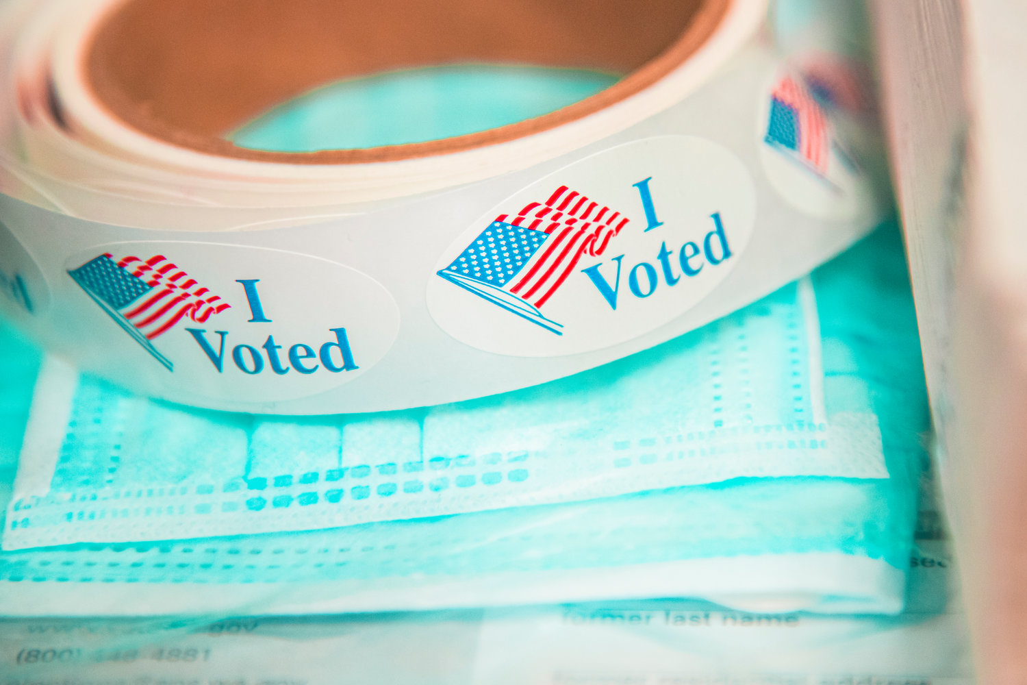 "I Voted" stickers are pictured in this file photo.