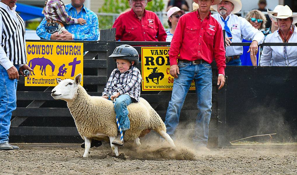 A crowd favorite, mutton busting, will be one of many events featured during the “Hell on Hooves” rodeo at the Clark County Event Center.