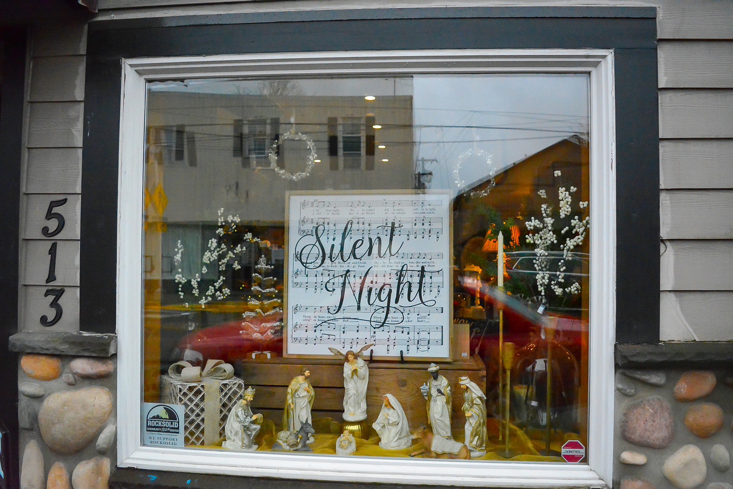 Part of Finishing Touch LLC’s window display.