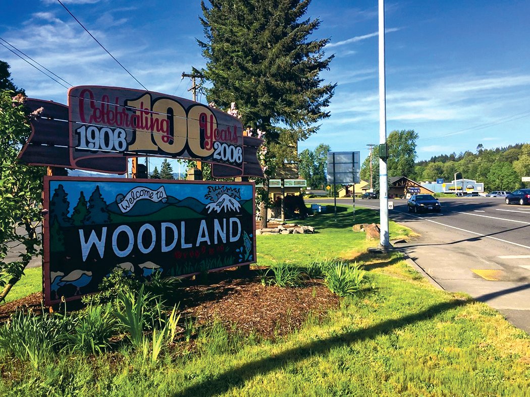 The welcome to Woodland sign is pictured in this file photo.