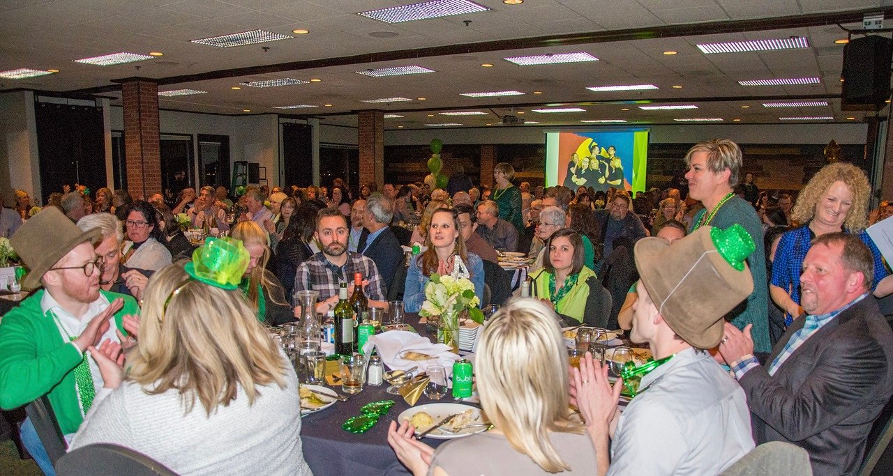 A previous Lucky Shamrock Auction is pictured at Warehouse 23 in 2019.