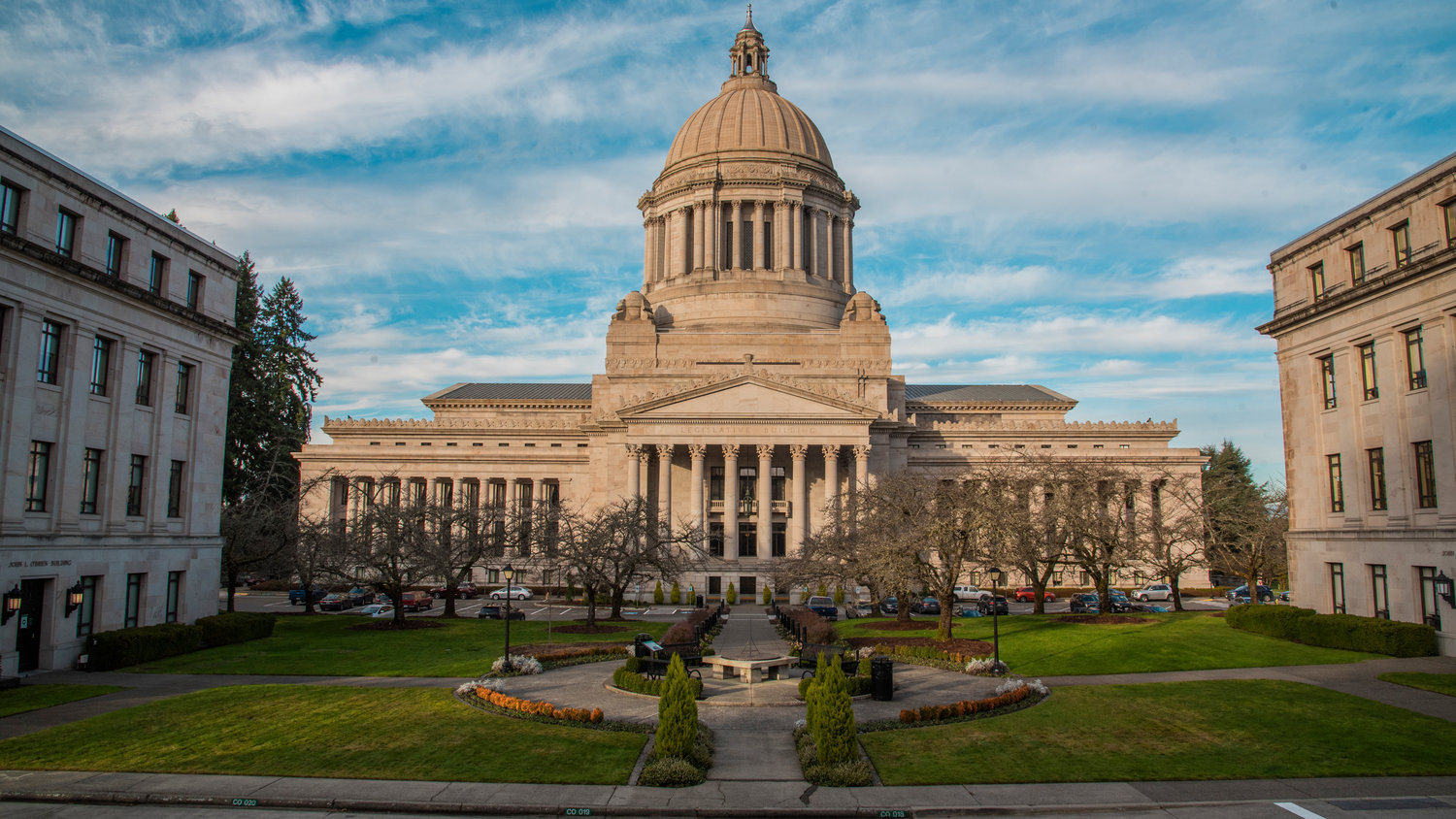 The Washington State Capitol Campus is pictured.