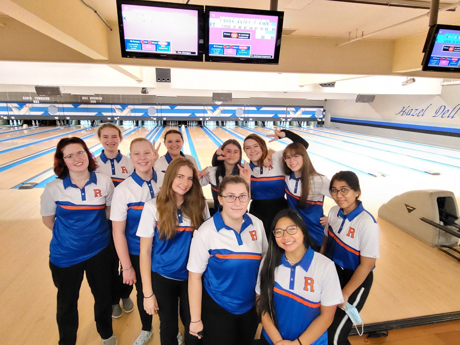 Ridgefield High School’s girls bowling team.