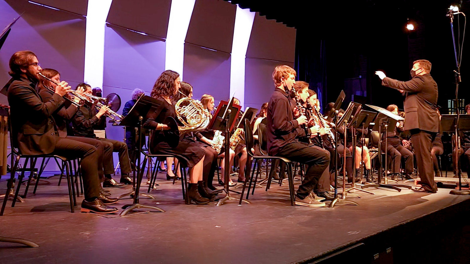 The Prairie High School wind ensemble performs in front of an in-person audience for the first time in two years during the 2022 Festival of Bands.