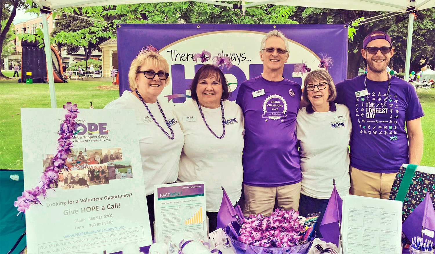 Staff from HOPE Dementia Support attend a previous Longest Day event.