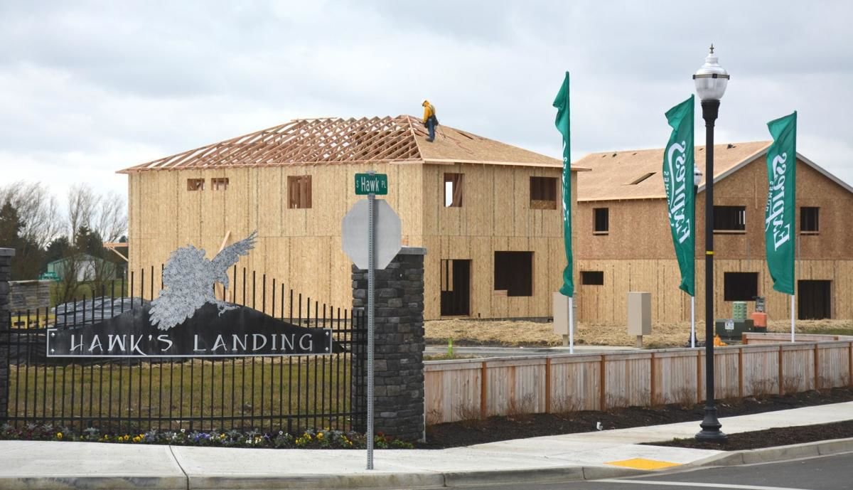Houses go up at Hawk's Landing in Ridgefield in 2017