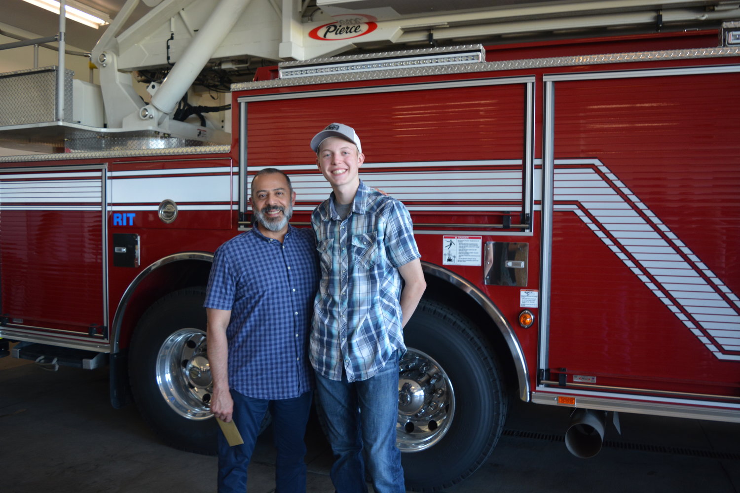 La Center High School Assistant Principal Daniel Ruiz and Tristan Martell were honored during an awards ceremony at Clark-Cowlitz Fire Station 21 in Ridgefield on June 23.