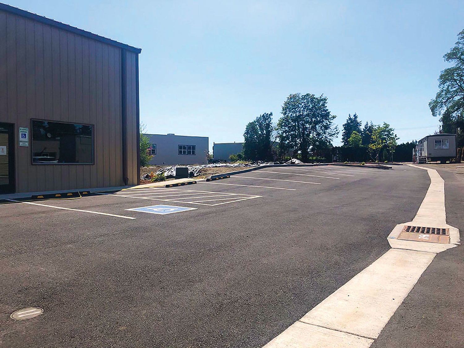 A parking lot done by Clark County Paving is pictured.