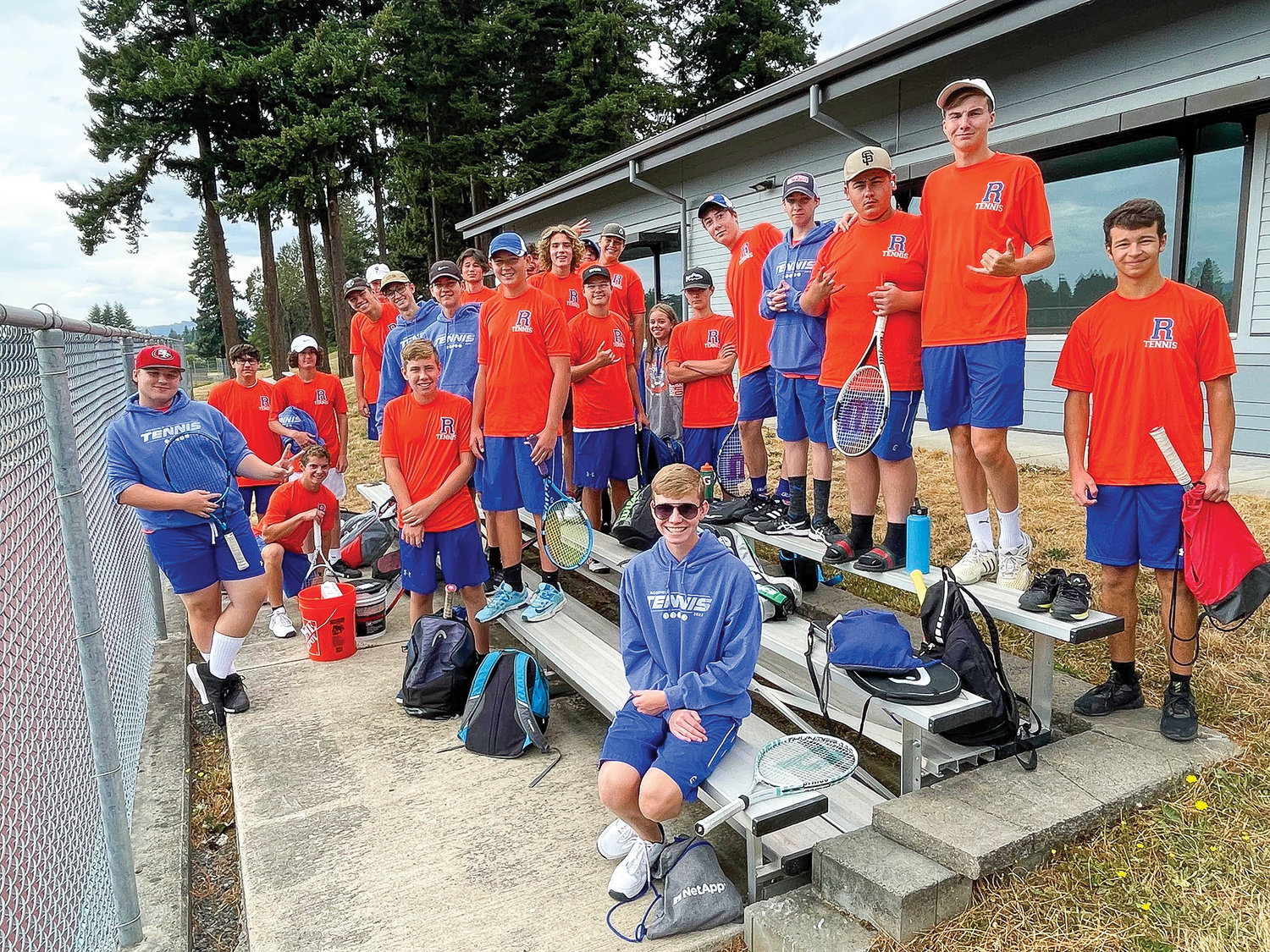 The Ridgefield High School boys tennis team.