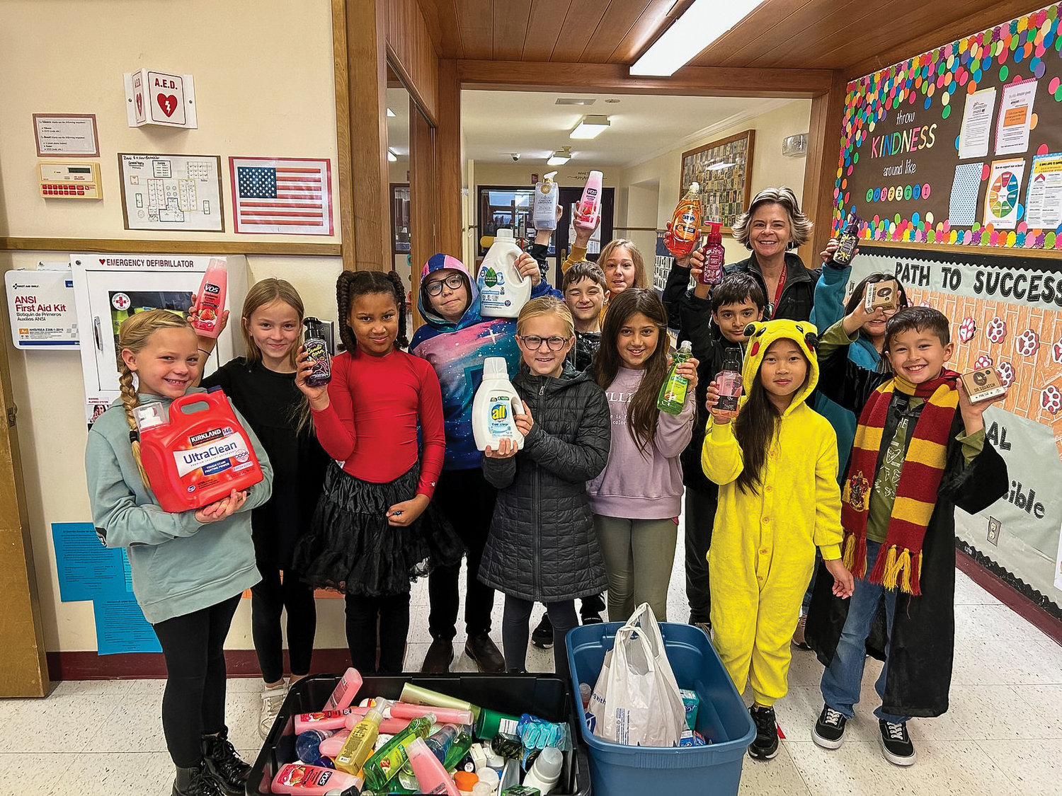 Students from Glenwood Heights Primary School collected over 200 cleaning items for families in need during the month of October.
