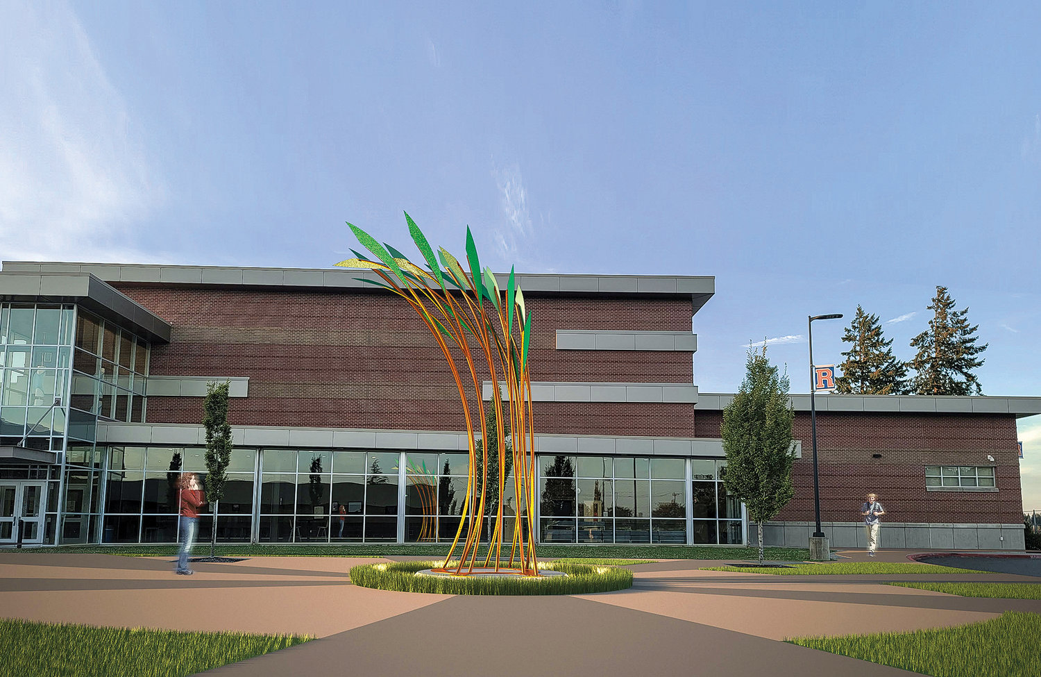 An artist's rendition of the "Tree of Life" sculpture installed at Ridgefield High School.
