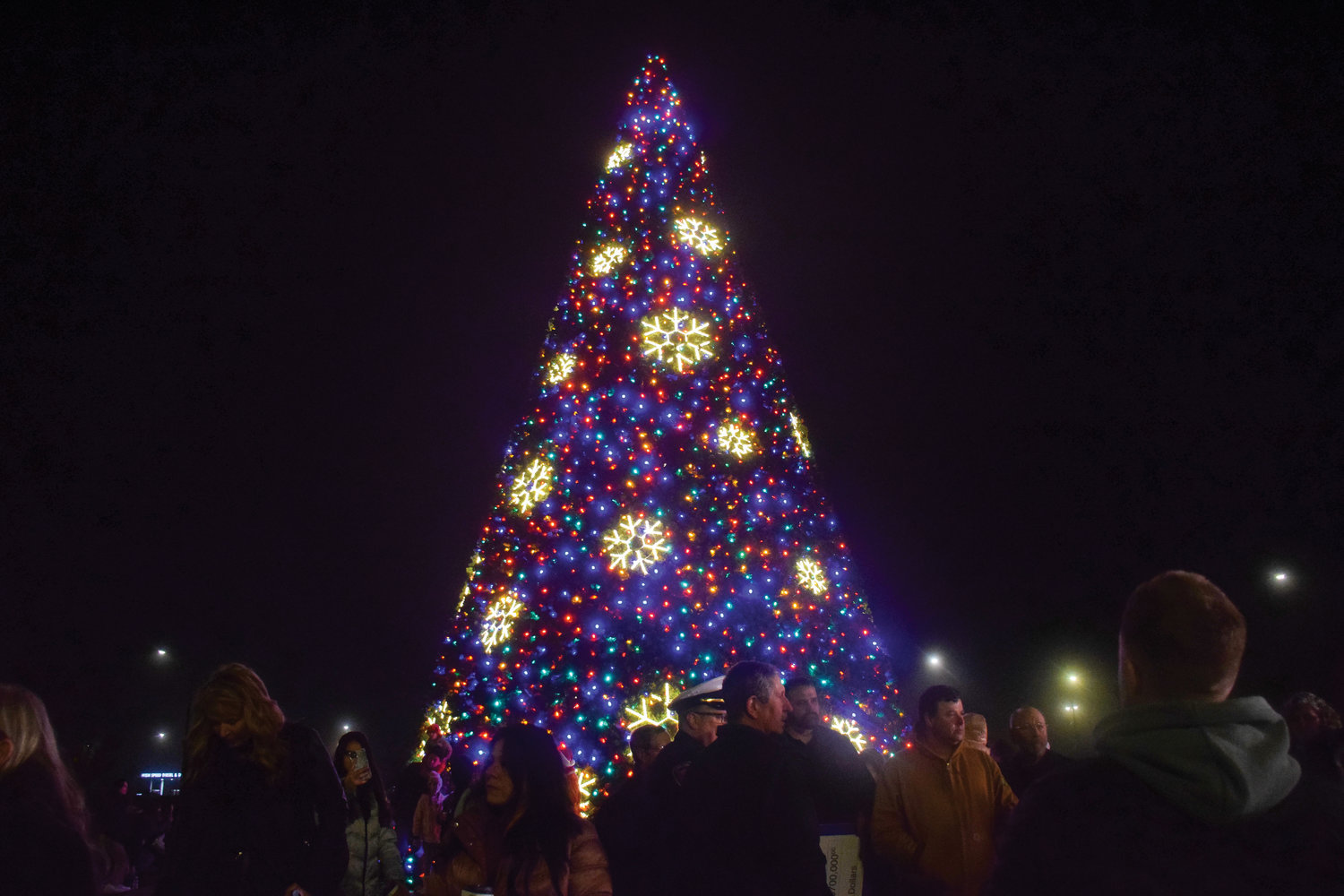 The Christmas tree at ilani lights up the night during a ceremony at the casino on Nov. 23.