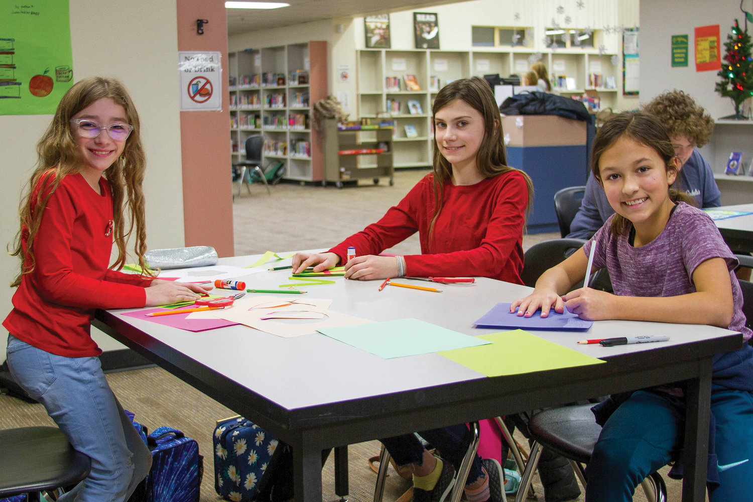 Woodland Middle School students take part in art and craft clubs, which were introduced in November.