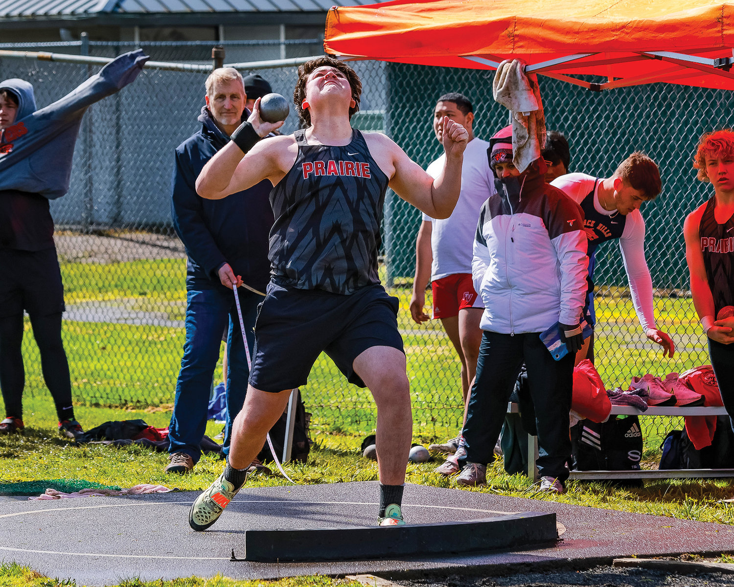 Prairie sophomore Will Foster earned second place in shot put at the Tiger Invite at Battle Ground High School on Saturday, March 25.