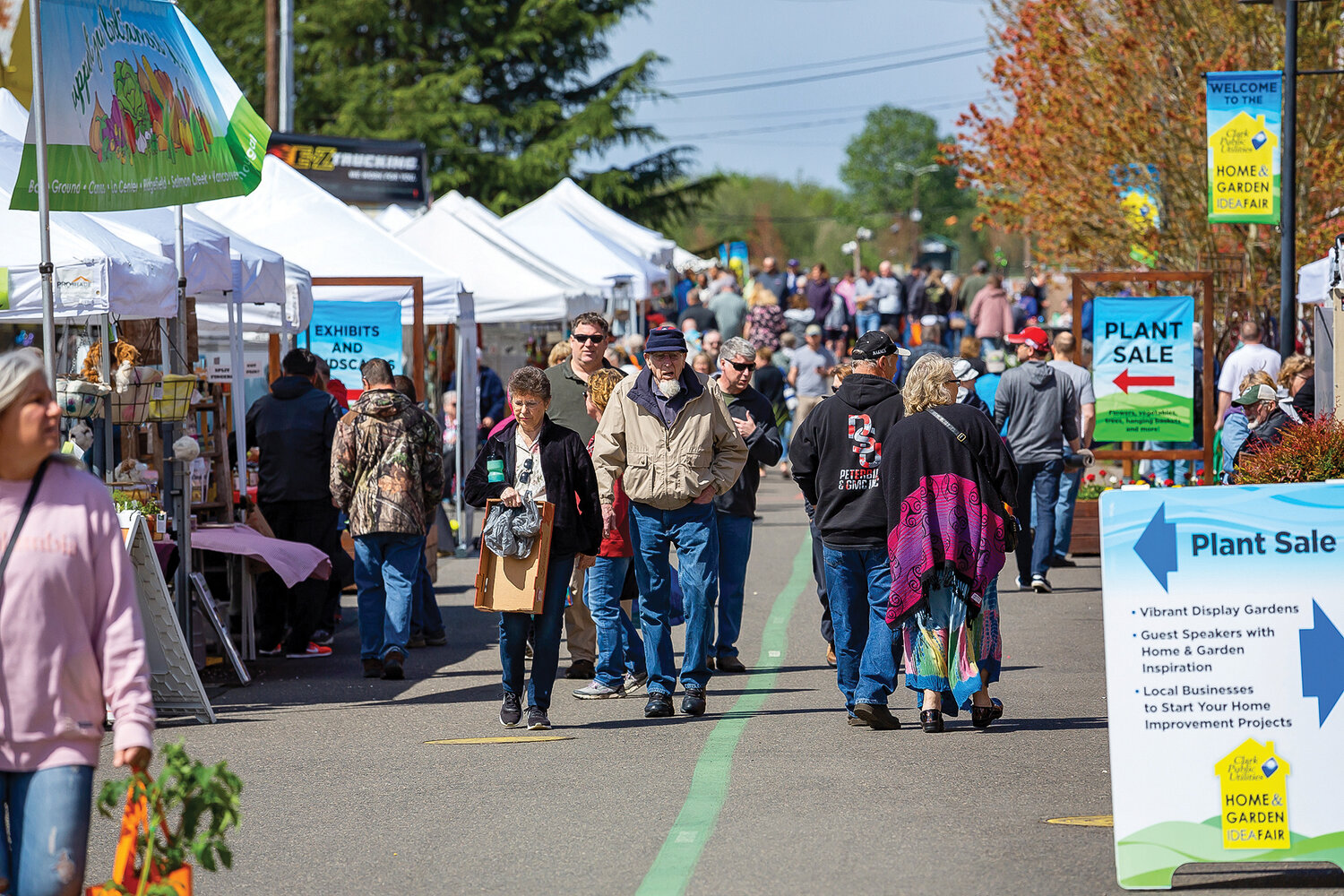 People enjoy the outdoor vendors during the Home and Garden Idea Fair in 2019.