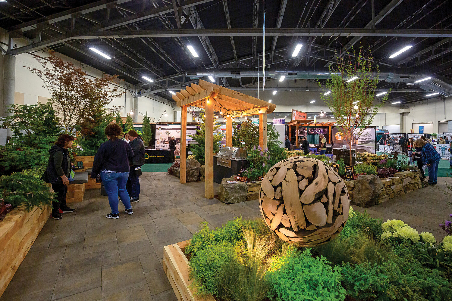 A backyard landscape vendor's display is seen during the last in-person Home and Garden Idea Fair in 2019.