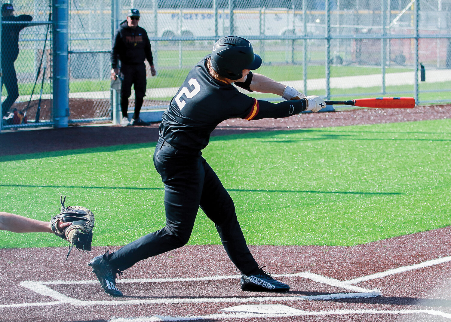 Prairie’s Dominick Vique takes a swing in their game one 12-4 loss to Gig Harbor on Tuesday, May 9.