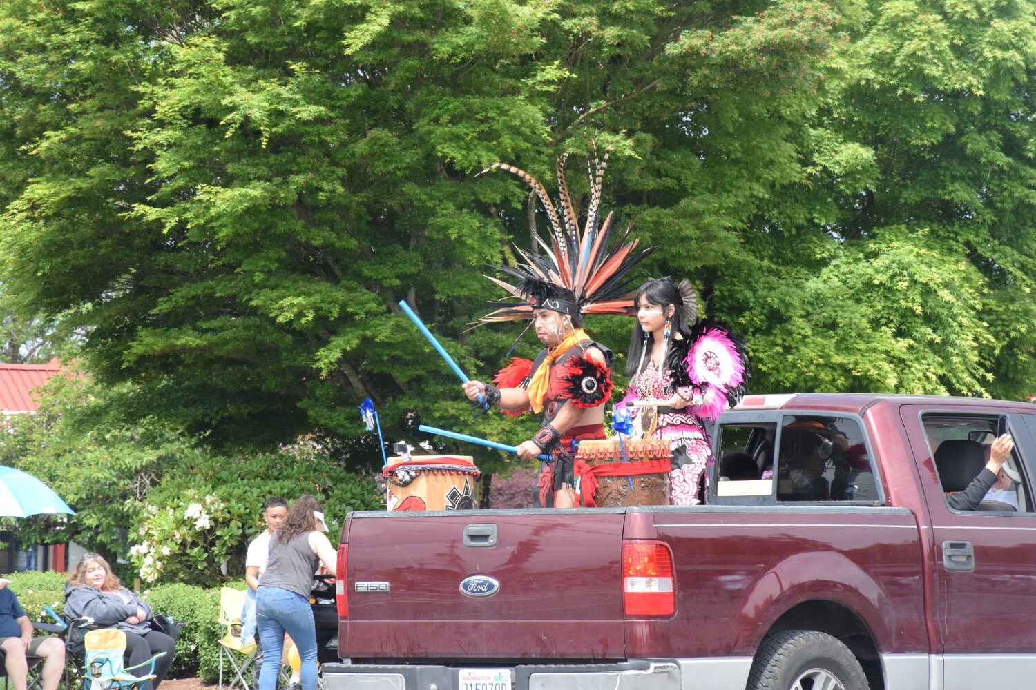 Performers drum during the 2023 Hazel Dell Parade of Bands on May 20.