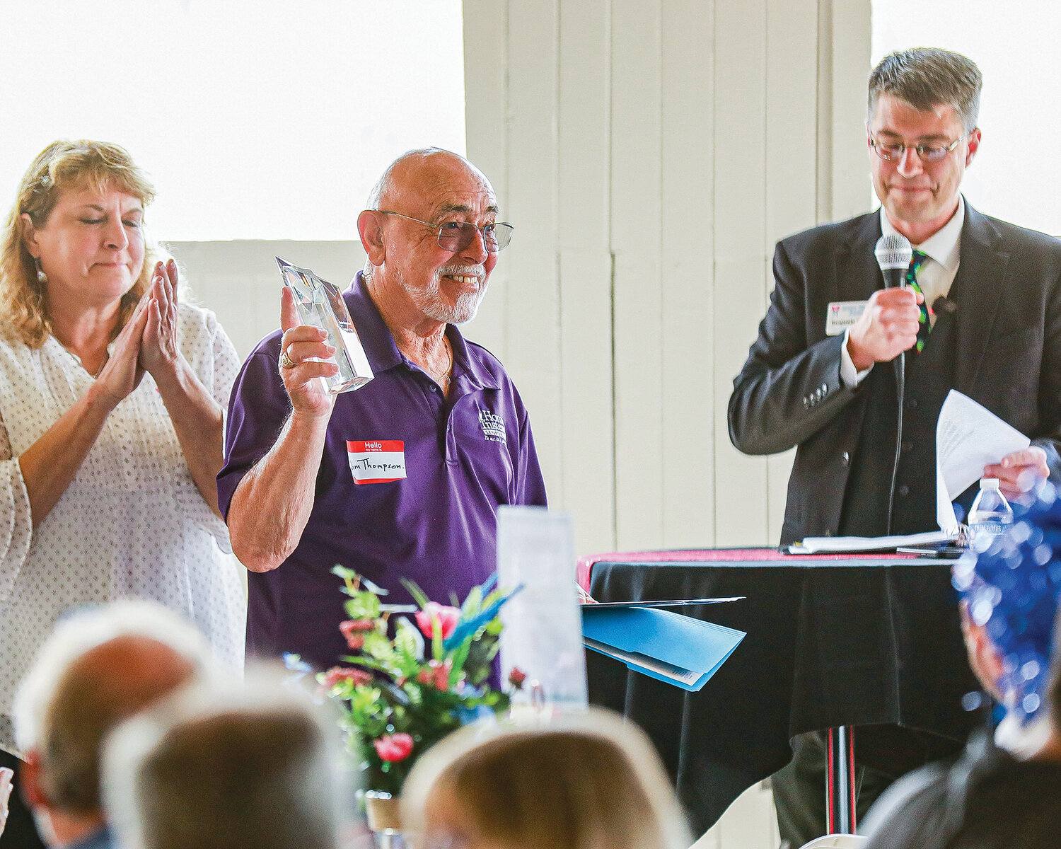 Jim Thompson of Home Instead was awarded a Caregiver of the Year award during the seventh annual Senior Heroes Awards ceremony at the Pearson Air Museum in Vancouver on Wednesday, July 12.