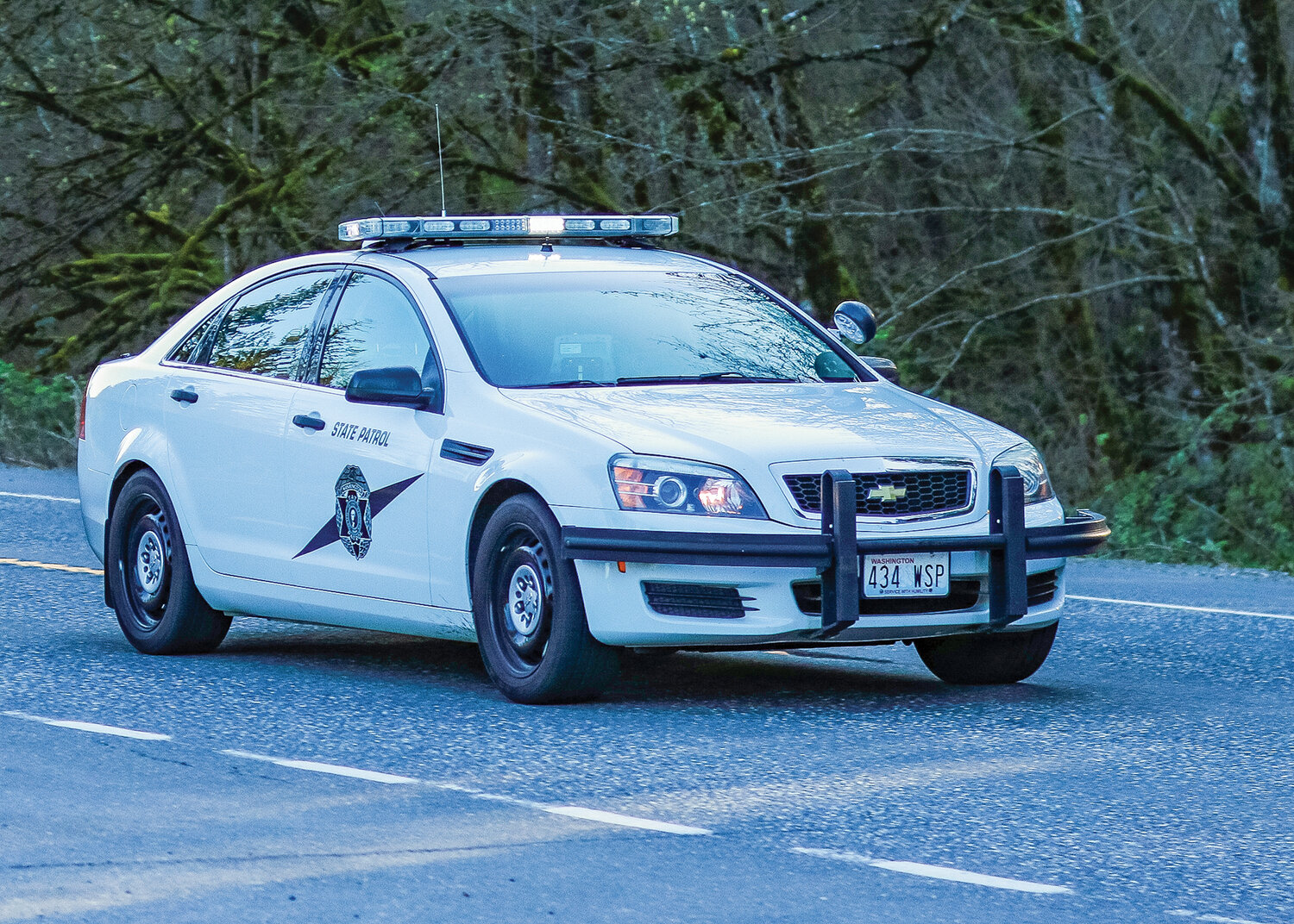 A Washington State Patrol vehicle responds to an incident in this file photo.