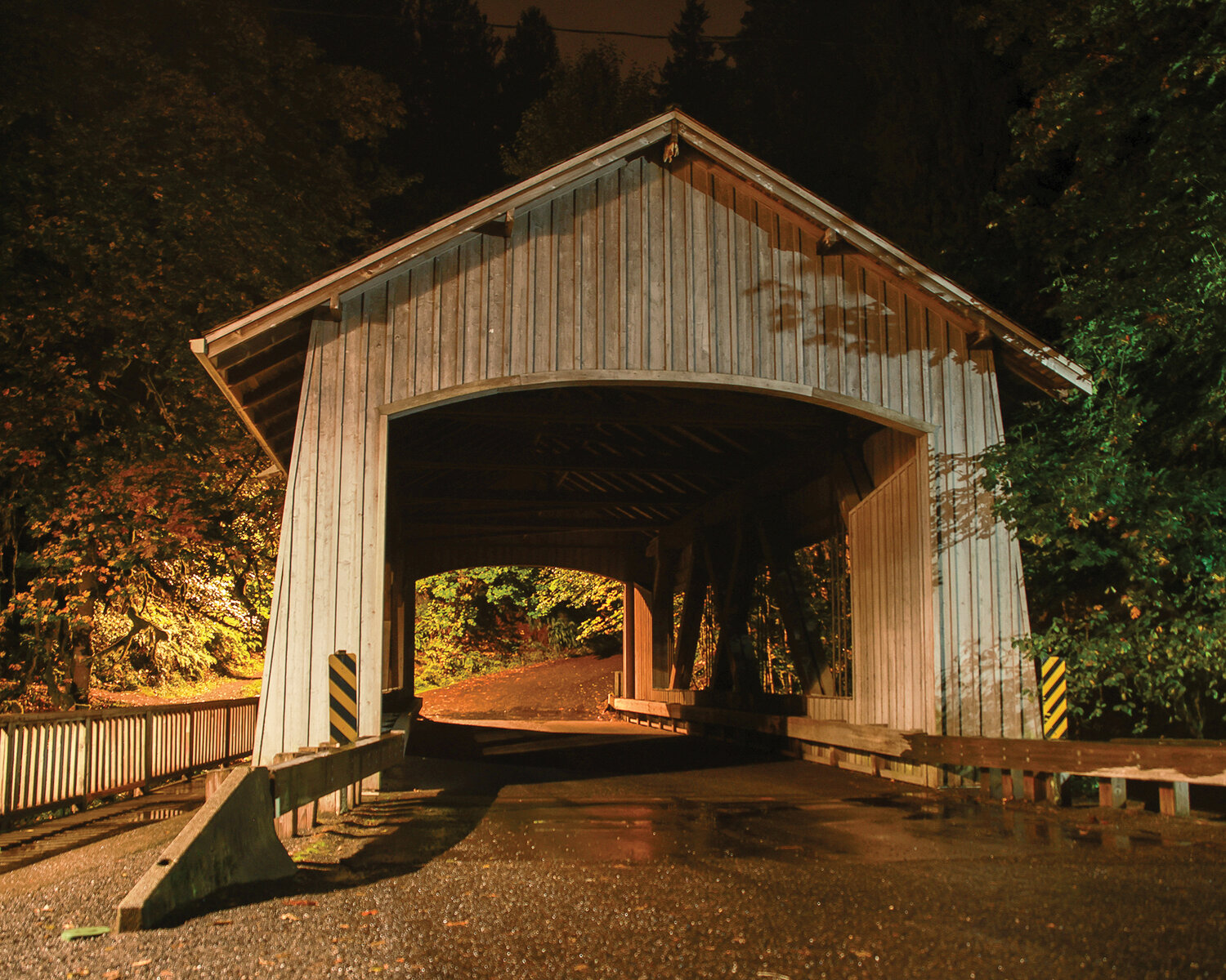 The Cedar Creek Grist Mill and covered bridge prior to Big River Paranormal’s investigation of the Cedar Creek Grist Mill from the night of Saturday, Oct. 14 to the early morning of Sunday, Oct. 15.