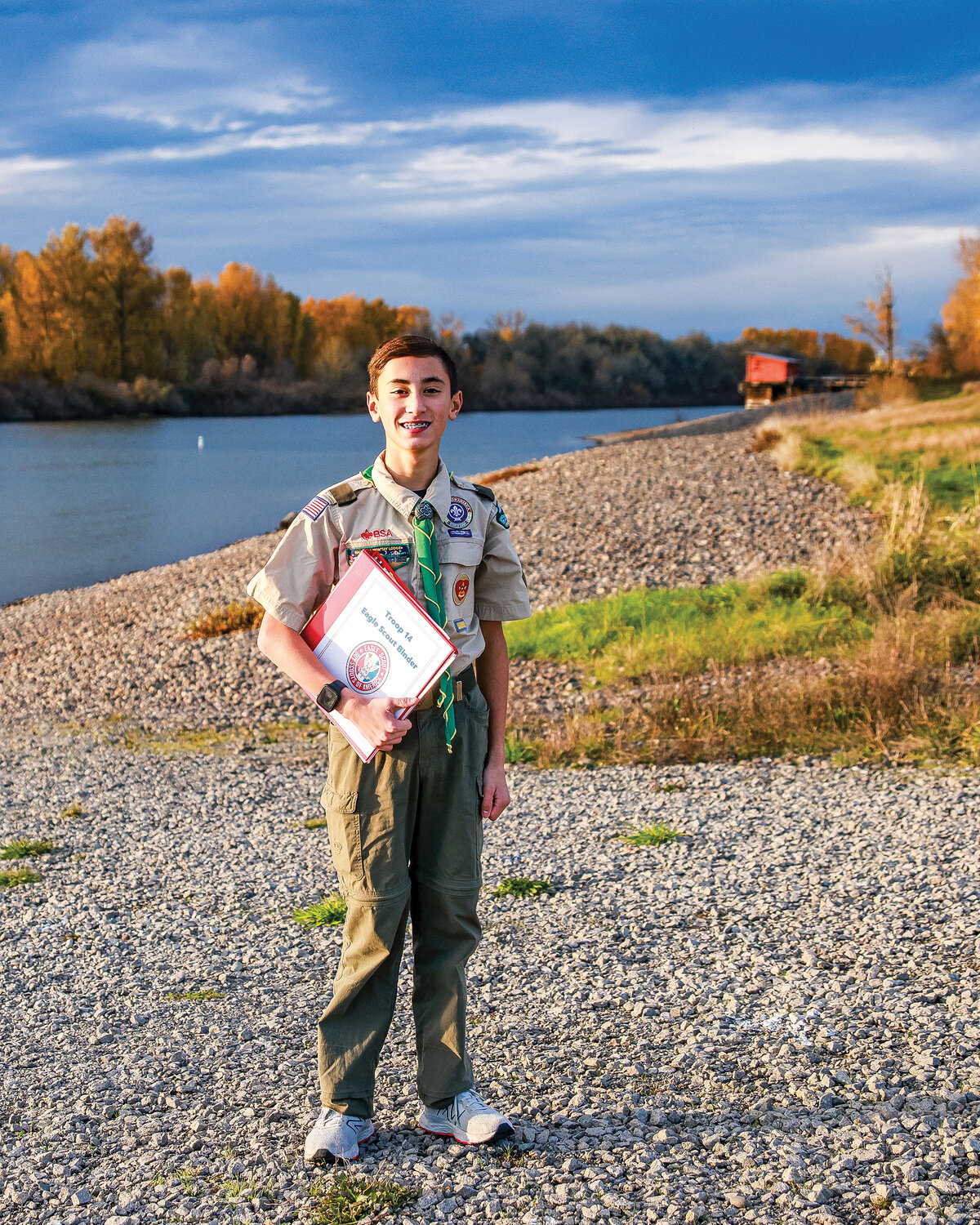 Christian Stiever, assistant senior patrol leader with Boy Scout Troop 14, will be working on his Eagle Scout project by reporting the abandoned boats he sees along the Lake River and beyond to the Port of Ridgefield in April 2024.