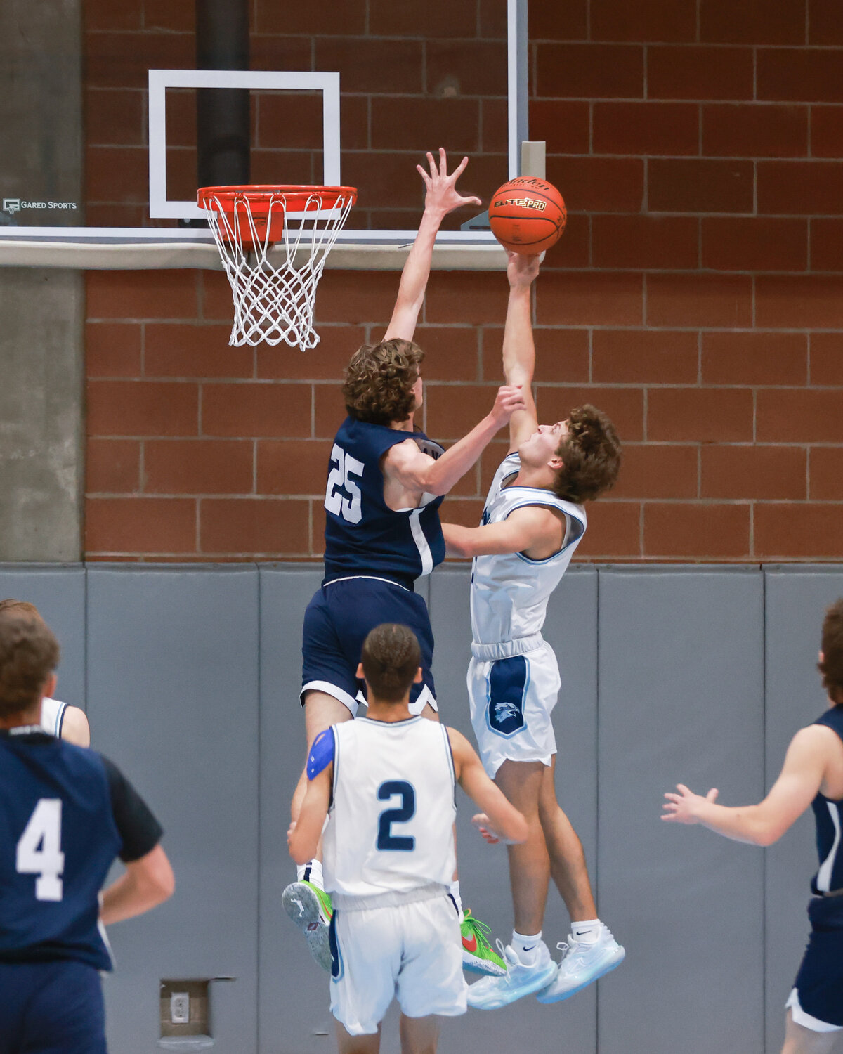 Tenison Woods’ Jackson Bowden blocks a shot during the game between the Hockinson Hawks and the Tenison Woods Titans from Mount Gambier, Australia, on Thursday, Nov. 30. 